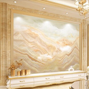 X01029立体电视墙沙发墙卧室3d高清山水大理石石材石纹云雾缭绕