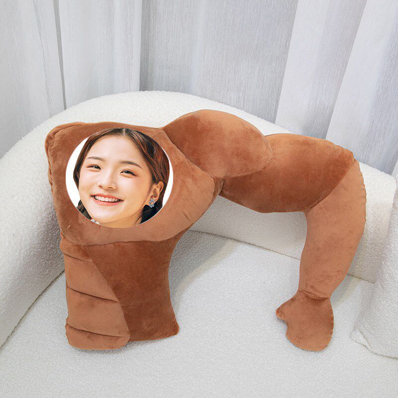 抱枕diy定制送女生来图定做照片娃娃玩偶人脸手臂靠垫侧睡夹腿枕