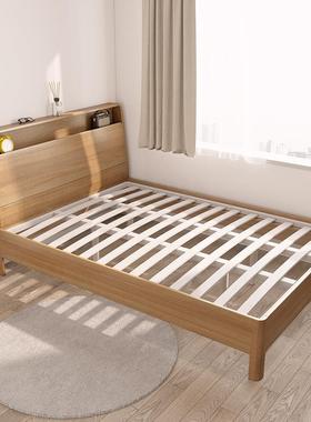 7K一米实木单人床现腿代简约园风架子床1.2米储床1.3L11045田米箱