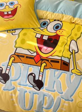 海件宝宝棉床上四套纯棉男孩绵JAJ25012卡通床单全被套儿童宿舍三