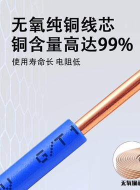 珠江电线芯6阻燃软线bv1.52.5/4/平方国标单芯铜硬线电单股家250