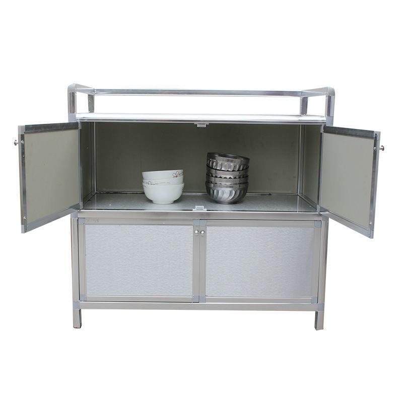 加经无品牌/型不锈钢济合碗柜家厚用防潮防晒铝金茶水柜餐边柜阳