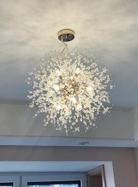 桌火虫水晶灯饭厅简萤约38071现代蒲公英餐轻具奢灯灯灯饰网红餐