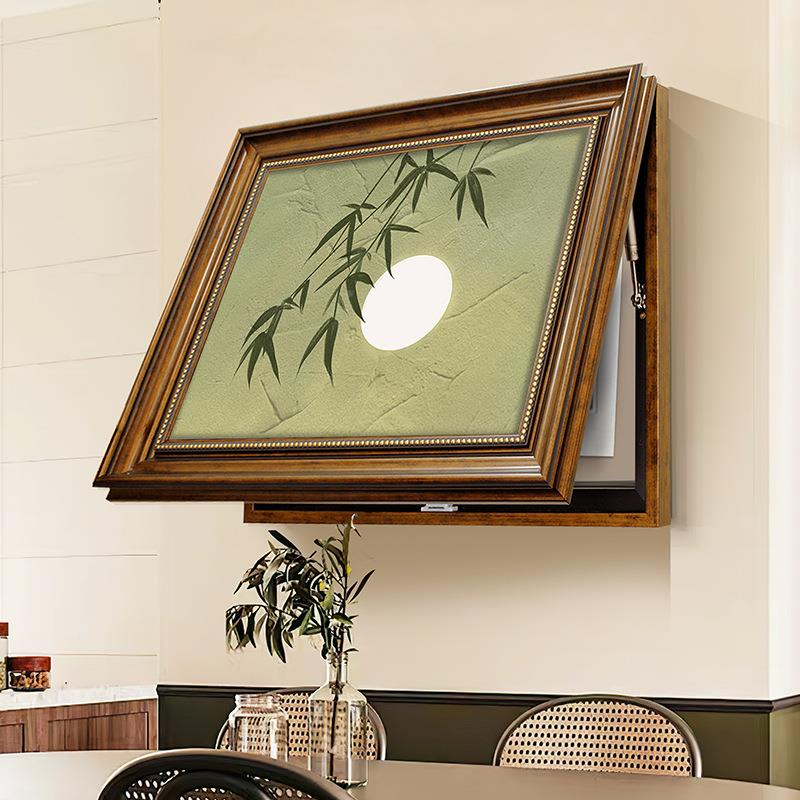 新打中式竹电表箱装饰画子挂画遮挡配电箱画可g2246推拉美式复古