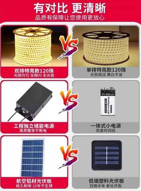 太阳能灯阳自粘氛围室AMGC63外彩闪超亮L带ED线条灯串户外庭院台