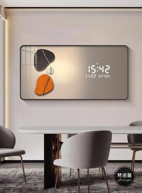 石来运转餐厅装时饰画万家用电子钟表挂挂钟客厅LXY801050ED数显
