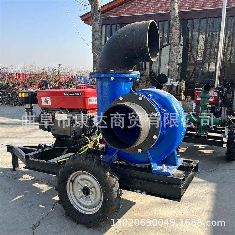 柴油带0动抽水泵小型抽水泵移动式抽水机6寸机8寸1寸12KD-CSB-6寸