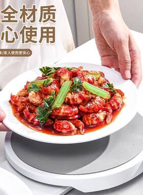 旋转桌盘手动餐桌转可长方形调节长短转盘商用桌面长HWD聚餐传菜