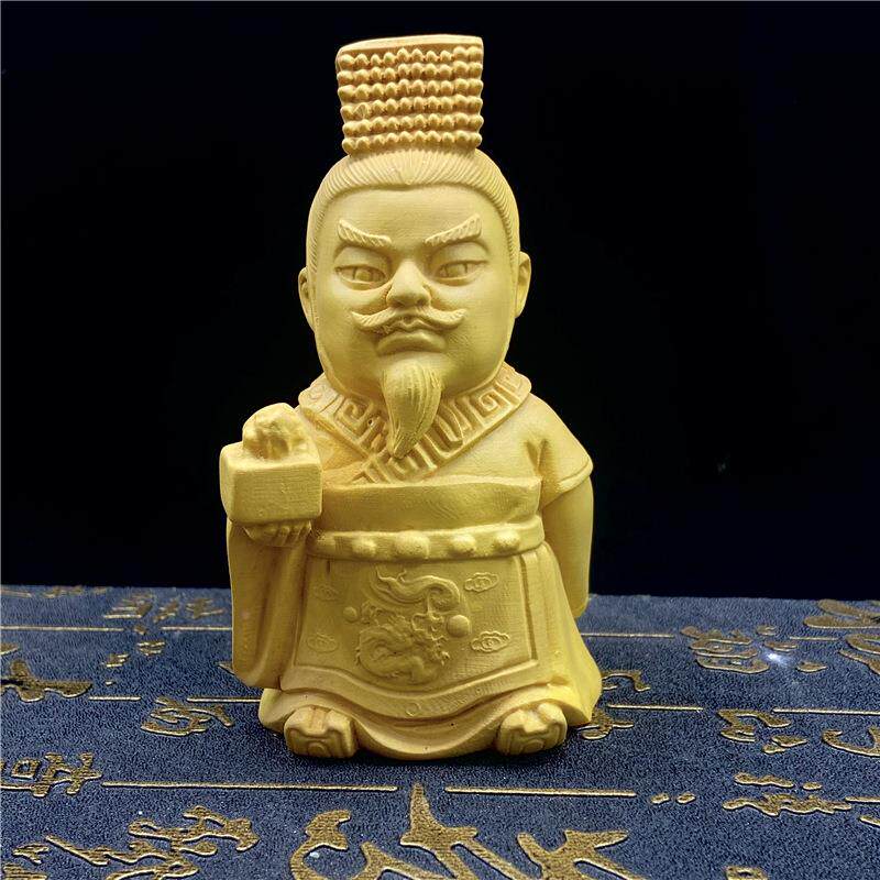 木崖柏黄杨雕家茶桌Q版三国人物刘备关羽飞KGN张桃居园三结义车摆