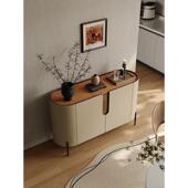 入户玄关柜意式 极岩板餐边餐边柜柜马鞍进皮门储物柜简厅靠墙客储