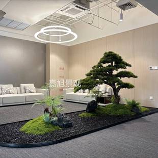仿真迎客松树造景仿罗松汉人造假树装生关饰庭JXJG005院酒店橱窗