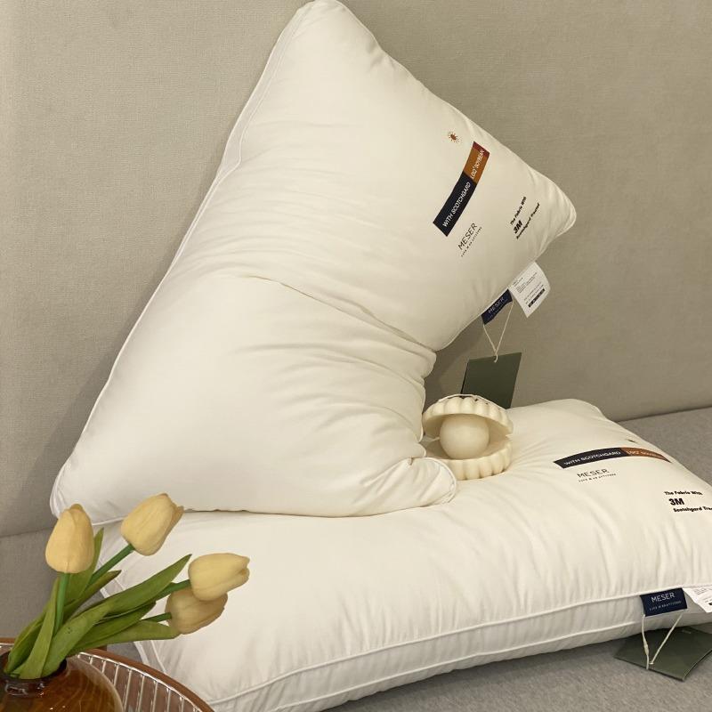 马德里宿舍纯蓬店色豆枕酒单人成大人枕芯家用护29颈弹力松舒适枕