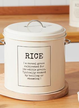 #复FPD古风防米桶10勺斤密封潮防锈家用储密米箱米面收纳送带封圈