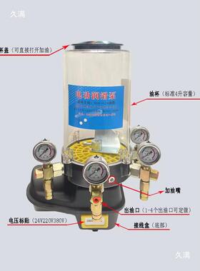 1电动润泵全自动黄油泵滑油脂搅拌站24V22泵9690V380V-6出口工程