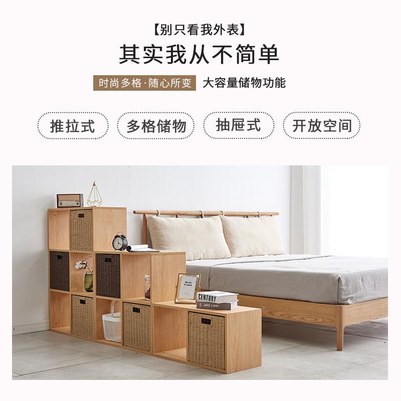 收纳储物书架日式隔落地置物架玩具129展示柜断木质格客子厅柜抽