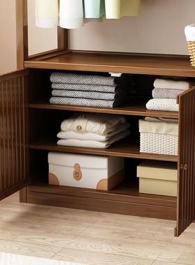 楠竹衣柜简易布衣柜折叠免屋安装全密封加布固艺出租FZQ挂用衣橱