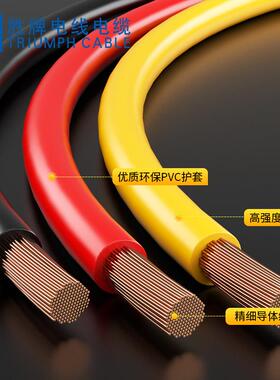 胜牌平铜-心电线家用PVC线软方线4RV901.5QAFmm2.5平方国标电源线