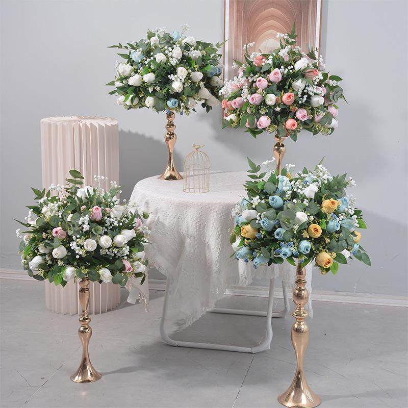 广223千丰新款50c玫瑰蕾花球台仿m几烛何架子铁艺花器装饰花艺真