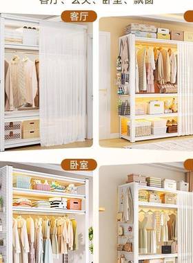 开放式转角L型货架衣柜拐出屋租衣帽纳架家用角多层收LNI置物架衣