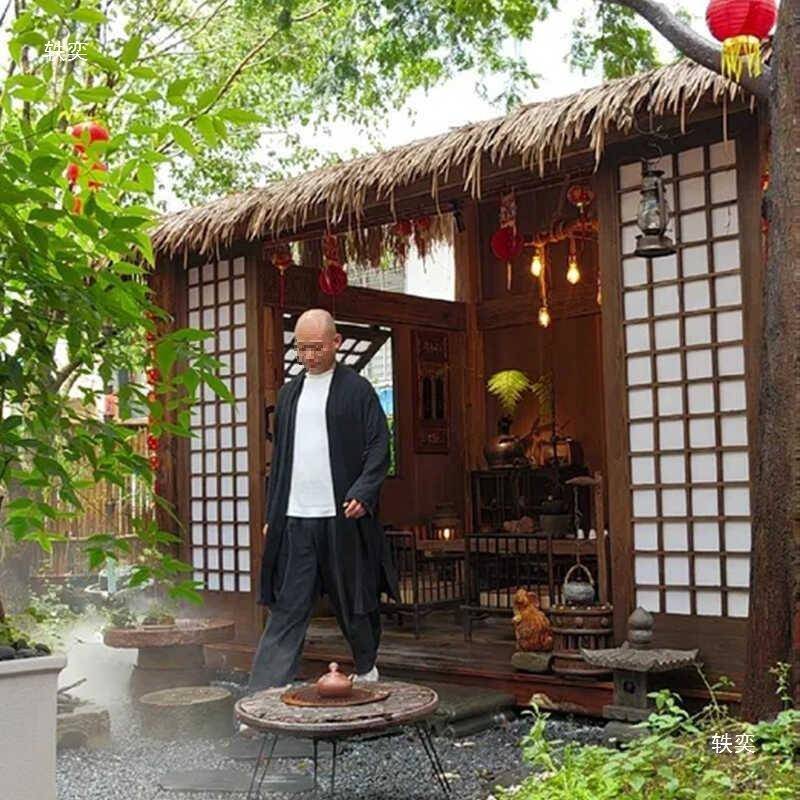 茅草乐网红小木屋别墅民宿41505农村庭院造农景室家户外茶防腐木