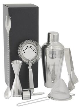 套美式段式04不锈钢调酒器装酒吧大号700m3l大容量套三摇酒壶shak