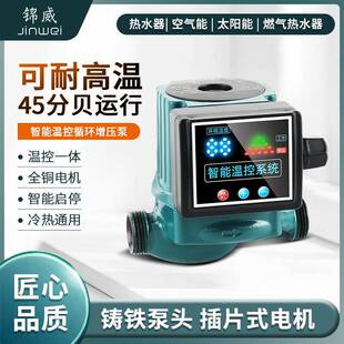 铸铁泵头地暖循环家用220V温控一体暖气热水锅炉屏蔽泵增压泵
