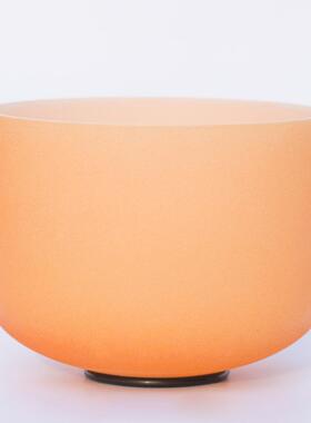 橙色水晶钵颂钵音乐碗冥想瑜伽灵修专用音乐碗音疗冥想