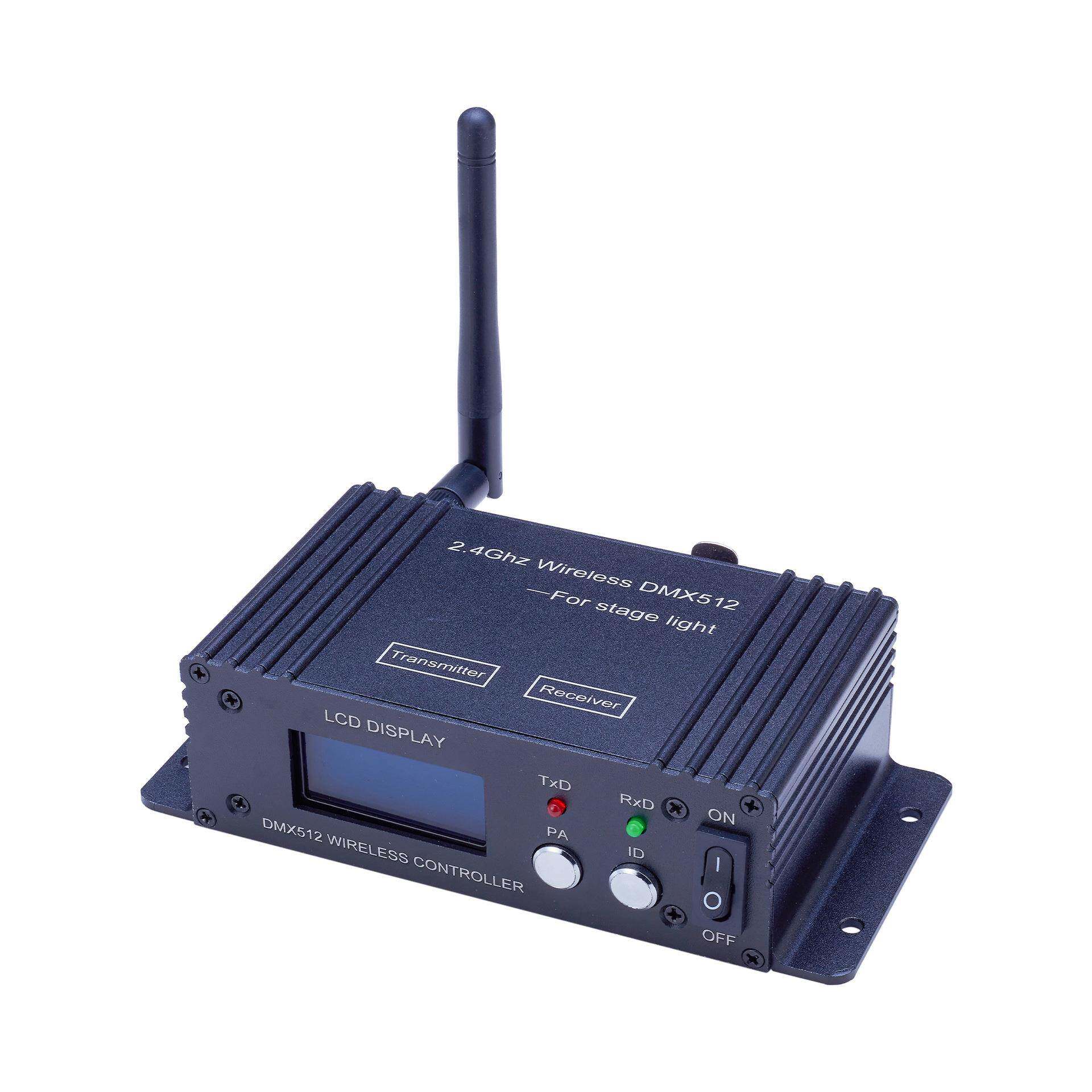 带液晶屏显示无线DMX512发射接收器一体机控制器舞台灯光接收器