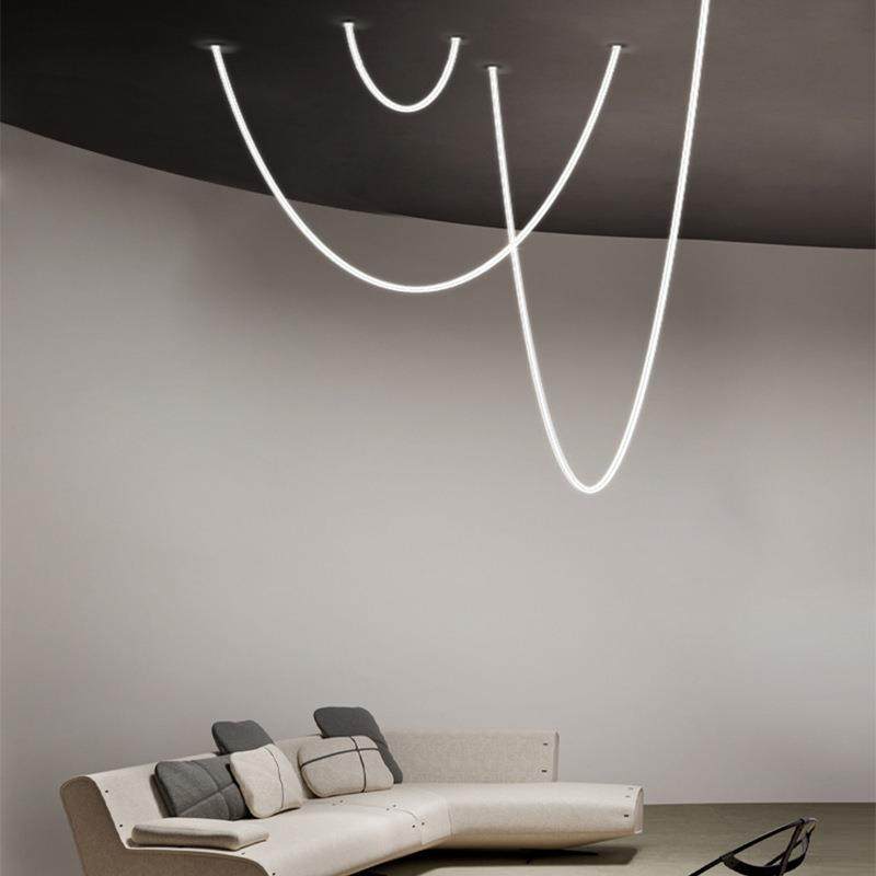 极简线条灯设计师客厅餐厅loft挑高挑空复式楼别墅楼梯间线条吊灯,畜牧/养殖物资,畜牧/养殖器械,淘宝优惠券,粉丝福利购,淘宝优惠卷