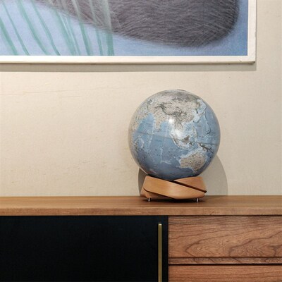 螺旋实木】宏微地球书房客厅办公室样板间地球仪摆件开业乔迁礼品