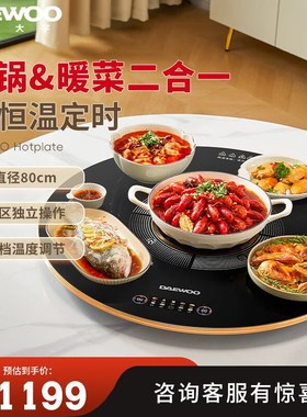 大宇(DAEWOO)暖菜板热菜板饭菜保温板家用多功能加热菜板保温神