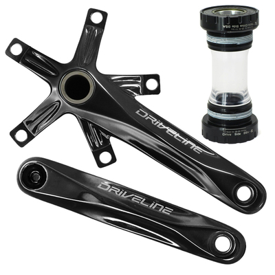 DRIVELINE公路车折叠车一体中轴牙盘曲柄组双盘/三盘bcd110/130