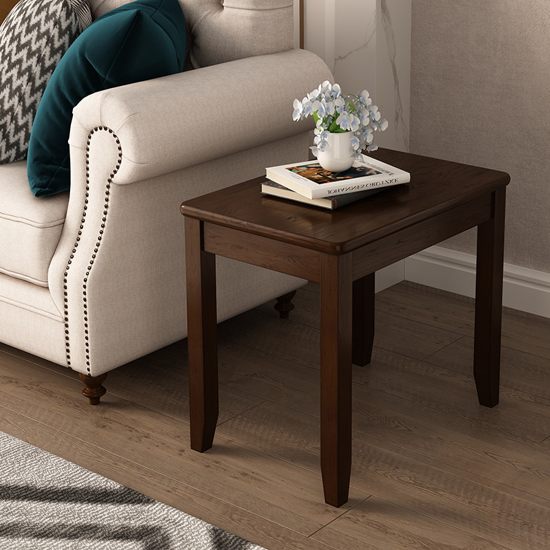 客厅置物边柜角几柜简约长条桌子小型方几实木小茶几中式沙发边几