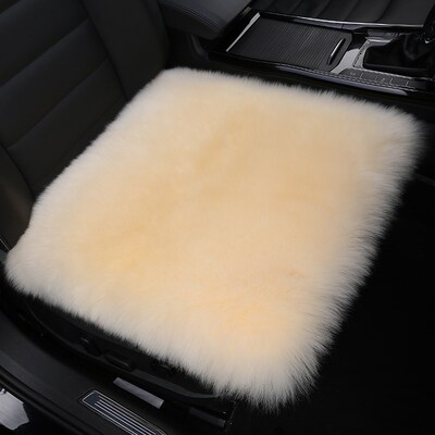 纯羊毛汽车坐垫皮毛一体单片主副驾驶冬季皮草无靠背绵羊皮车座垫