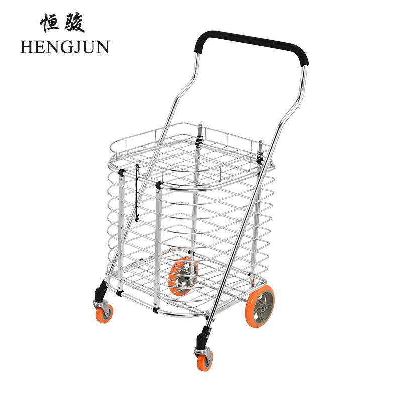 四轮铝合金推车超市家用小拉车老人拉杆折叠车便携式购物车买菜车,纺织面料/辅料/配套,纺织机械配件,淘宝优惠券,粉丝福利购,淘宝优惠卷