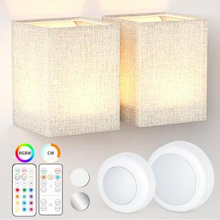 13色壁灯照明电池可充电遥控可调光卧室客厅走廊夜灯现代简约