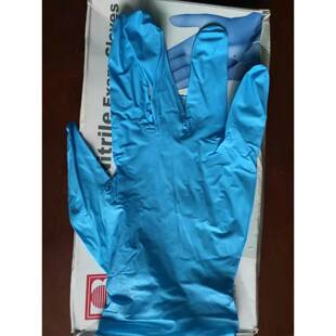 整箱英科纯丁手套蓝色一次性纯丁晴丁腈100只盒装