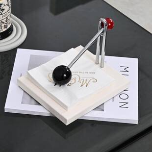 纸巾架餐厅酒店方形纸巾座立式餐巾纸托架纸巾压台餐桌艺术纸巾盒