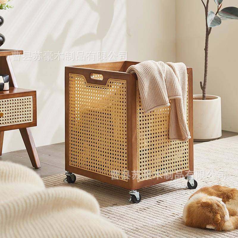 中古实木藤编收纳箱脏衣篓家用衣服收纳筐藤编收纳桶毛绒玩具收纳,机械设备,其他机械设备,淘宝优惠券,粉丝福利购,淘宝优惠卷