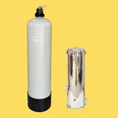 玻璃钢多介质机械过滤山泉水河水去泥沙杂质3吨手动石英砂过滤器