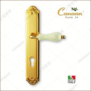 迦南Canaan原装进口铜门锁欧式古典房门锁金色皇金系列570P型号