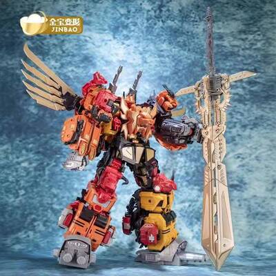 金宝8879变形玩具金宝冲云霄新款超大五合体模型巨狰狞机器