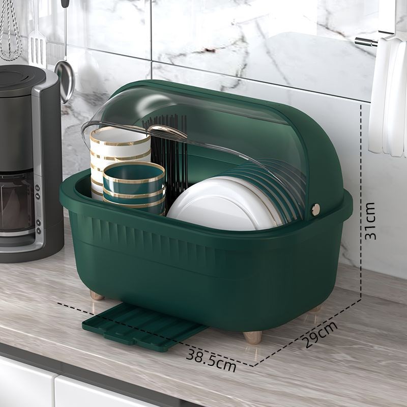 碗筷收纳盒碗柜带盖装餐具碗盘箱放碗家用置物厨房碗架沥水碗碟架