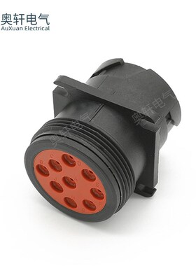 HD10-9-1939P德驰型汽车连接器 防水接插件 9芯黑色公端诊断接口