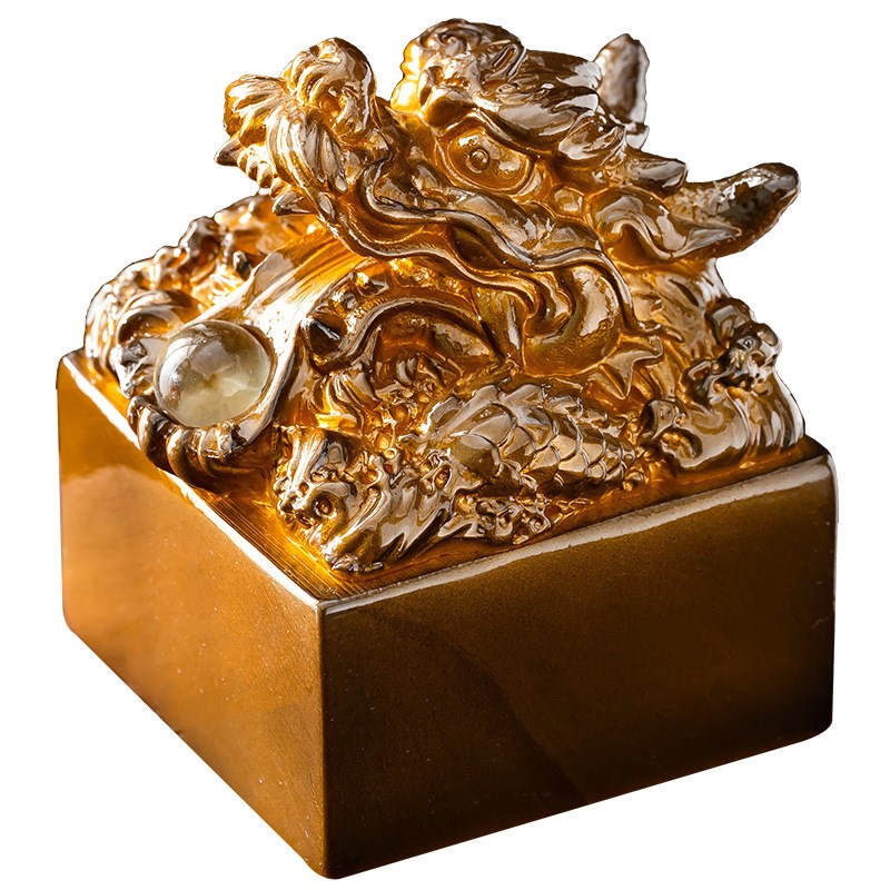 龙印玉玺变色茶宠小摆件精品可养高端茶台茶桌茶盘茶玩茶具配件