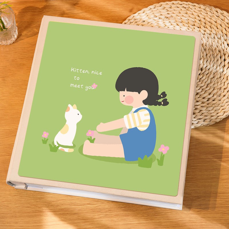 6寸宝宝儿童成长记录相册本纪念册家庭大容量5寸78六照片收纳影集