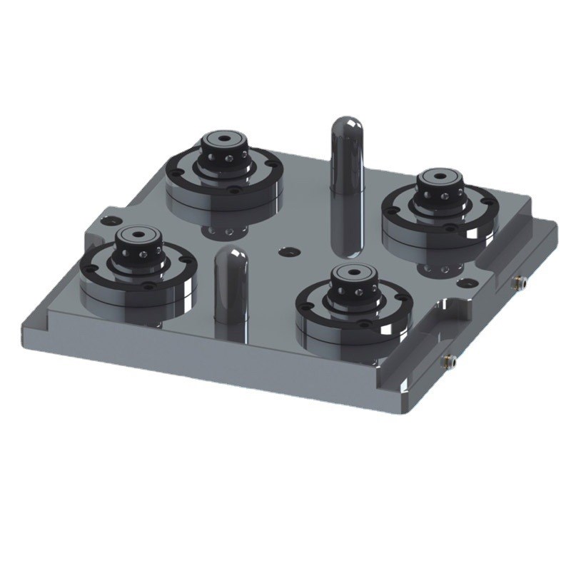 工厂直供快速定位夹具系统 4头重力型气动卡盘底座适用CNC机床