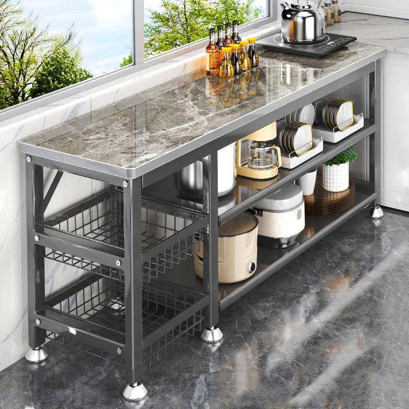 岩板台面厨边置物架多层储物柜微波收纳架不房锈0098炉钢家用餐橱,厨房/烹饪用具,抹布架/厨房清洁收纳架,淘宝优惠券,粉丝福利购,淘宝优惠卷