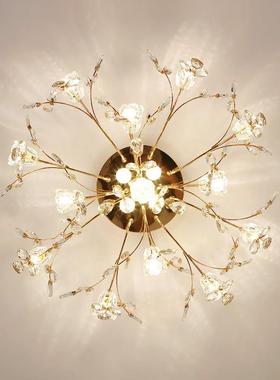 欧式led19258客厅餐厅门厅入水晶吸顶灯简现约代轻奢美户晶式卧室