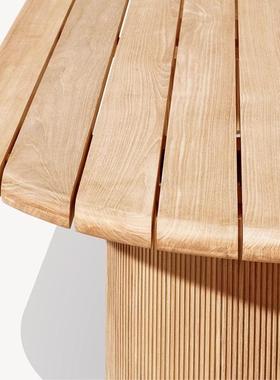 户柚木FCMJ-5桌椅庭院台室外藤编防水防晒设计花园别露外墅家防腐